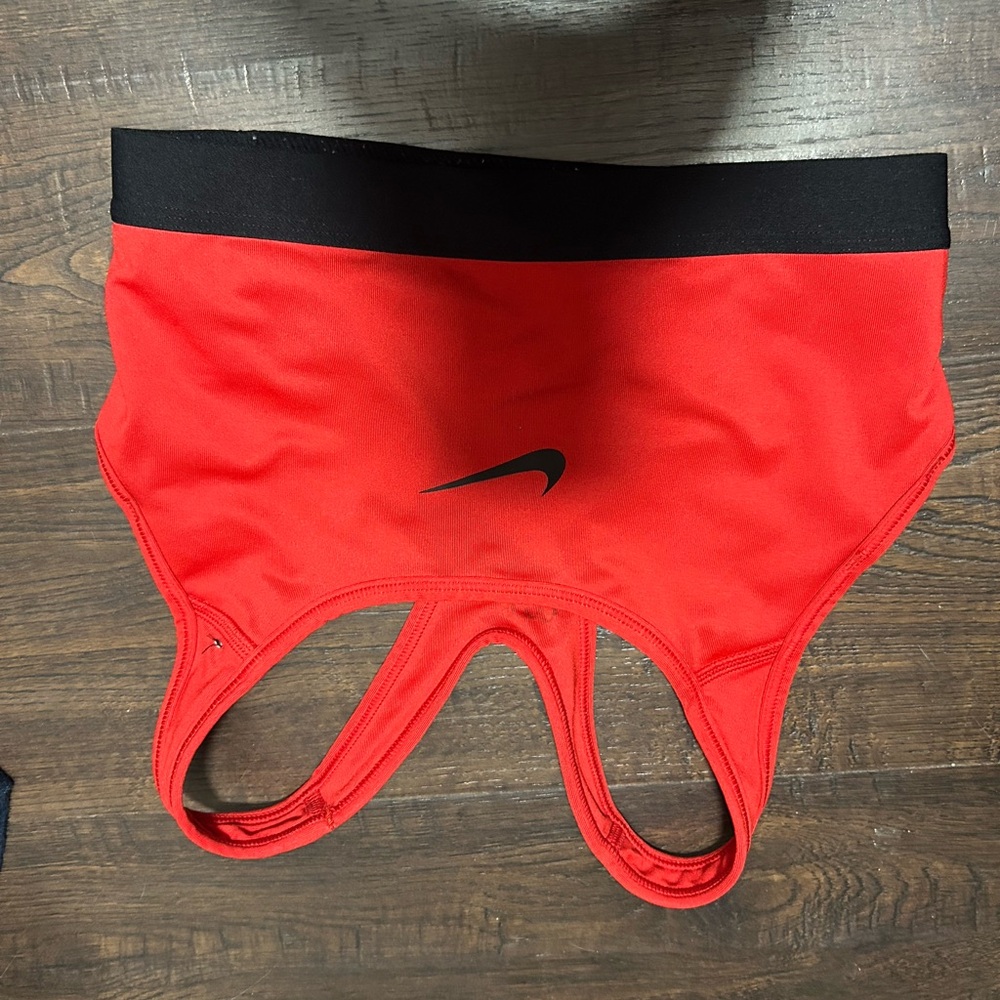 Nike Kids Red and Black Swim Briefs